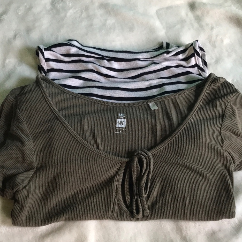 GREEN AND STRIPPED SHIRTS